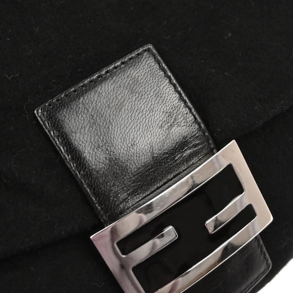 Fendi Black Cashmere Mamma Baguette Handbag 2348-26325-099 126278 - Picture 7 of 10
